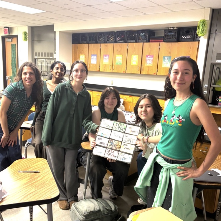 MHSLions's tweet photo. Shoutout to the AP Chemistry and AP Biology classes as they culminated their WE service project today by celebrating Green Day in honor of mental health awareness month. Cheers to an amazing last full day of school! https://t.co/YAKre6Isgv
