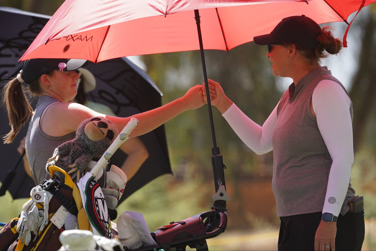 wyo_golf's tweet photo. 1st postseason…Sitting in 1st place after 1st Round! The Cowgirls are on 🔥! https://t.co/OCo1Nrgv59