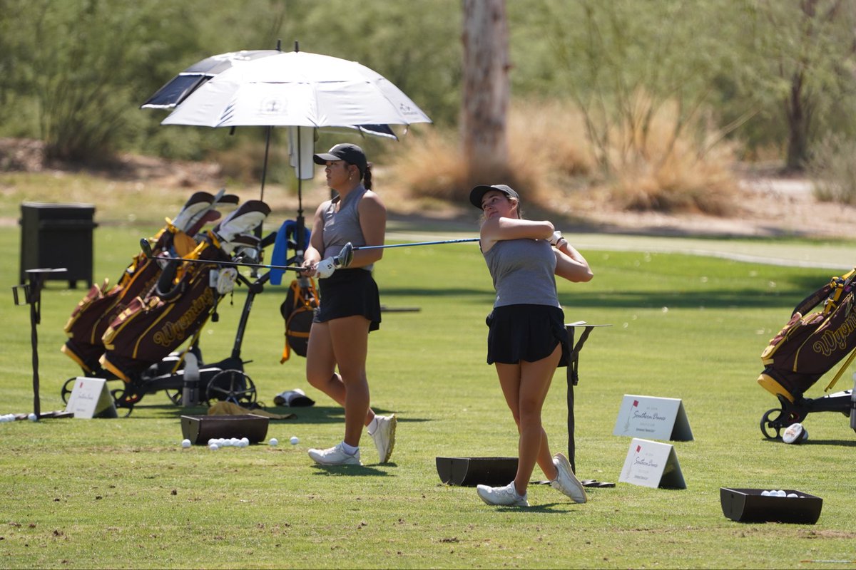wyo_golf's tweet photo. 1st postseason…Sitting in 1st place after 1st Round! The Cowgirls are on 🔥! https://t.co/OCo1Nrgv59