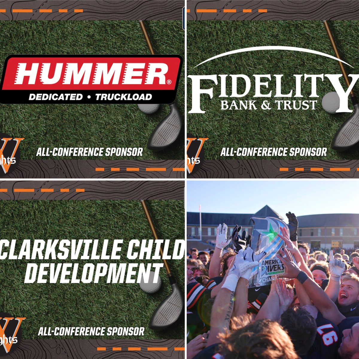 WartburgFB's tweet photo. Thanks to our All Conference Sponsor @donhummertrucking, Mihm Bros Inc @frederickssipsneats @thepourhouse_waverly, Clarksville Child Dev., Fidelity Bank, @woodruffconstructioninc @trane @truserveinsurance @taylorphysicaltherapy for the support of our golf outing. https://t.co/13MgzrSVBO