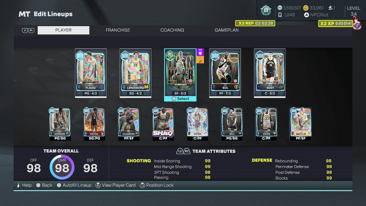 CompSciDegree's tweet photo. Crazy what 24 hours does in MyTEAM 😭 
Season 7 really turned my lineup 👀 
Yesterday's lineup vs today 📈 https://t.co/UFeneio108
