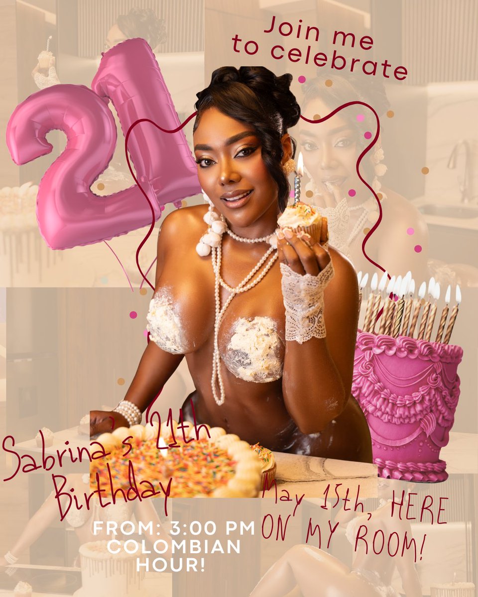 ASabrina_1's tweet photo. Heeeyyy guyssss! TODAY IS MY BDAYYY!!!! 
Come to celebrate with me ♥ 
@CamSodaCol @CamsodaCom @camsodagirls @CamSodaCams @CamSodaLife https://t.co/cloBD4AOLX