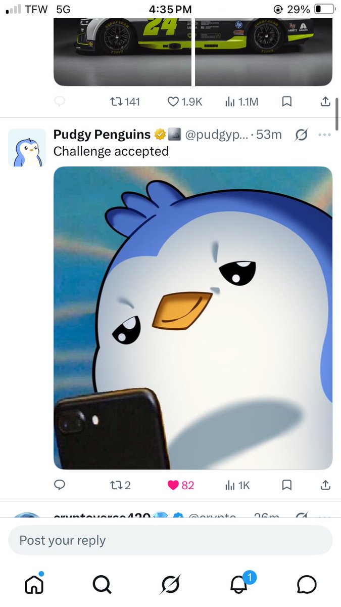 assfacememe's tweet photo. @knightlyorden @straweryyy Yes please. Even pudgy penguins interacted https://t.co/CrCZEqu0Ly