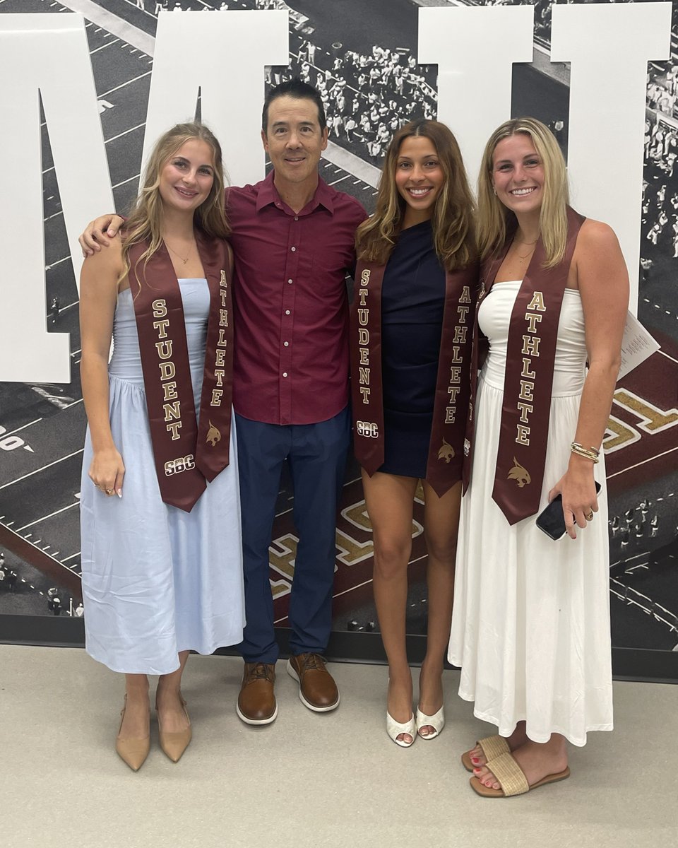 TXStateSoccer's tweet photo. Congratulations to latest grads and newest alumni, Chloe Jones, Alexis Neal &amp; Addi Peters, on receiving their T Association rings today!

#EatEmUp https://t.co/RJd98tPkEJ