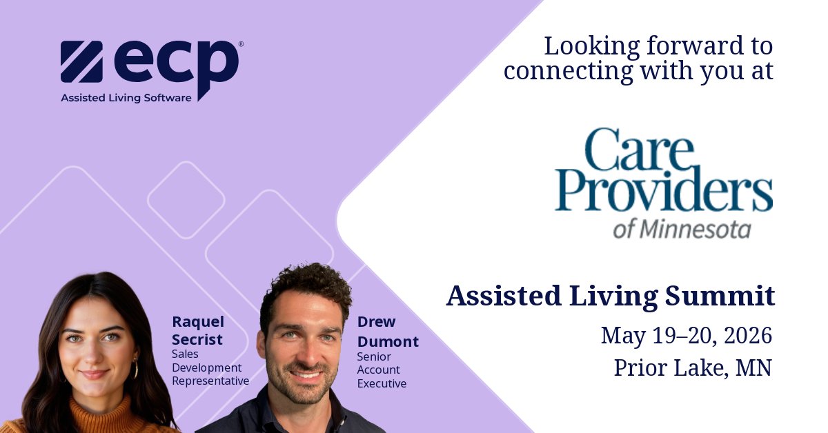 ExtendedCarePro's tweet photo. Drew and Raquel will be at the Care Providers of Minnesota Assisted Living Summit repping ECP next week.

If you’re there, stop by and say hi — looking forward to connecting with operators and care teams and talking all things med management, compliance, and workflow efficiency. https://t.co/tYGD9OZ9qi