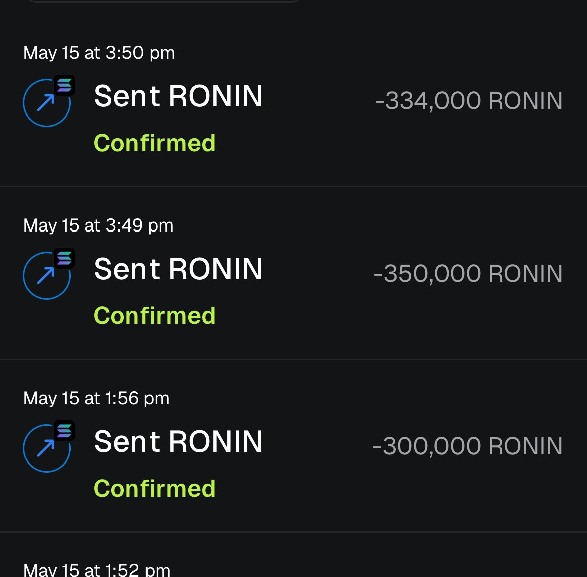 RONINdevSOL's tweet photo. 985,000 tokens given to community members another million will be given to one lucky $RONIN
Who wins the contest…..
🌕🗡️ https://t.co/EYrVHPitFT