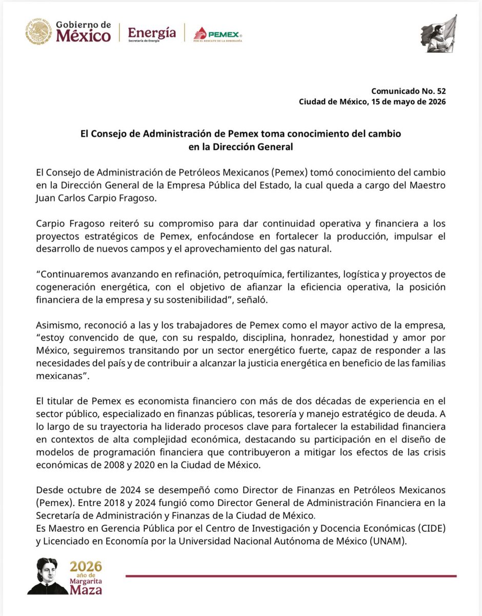 SENER México tweet media
