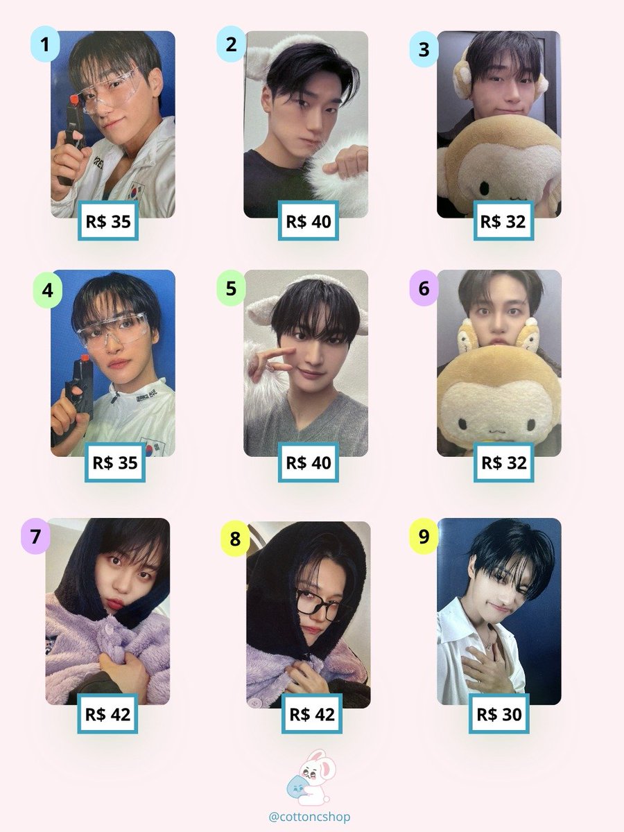 cottoncshop's tweet photo. Sobra de ceg 🐰@cottoncshop 

ATEEZ - MEMBROS VARIADOS

🩵 San
💚 Seonghwa 
💜 Jongho
💛 Wooyoung

💳💸 Aceitamos PIX ou cartão com taxas Infinitepay
#ATINY https://t.co/waFgQsEYjq