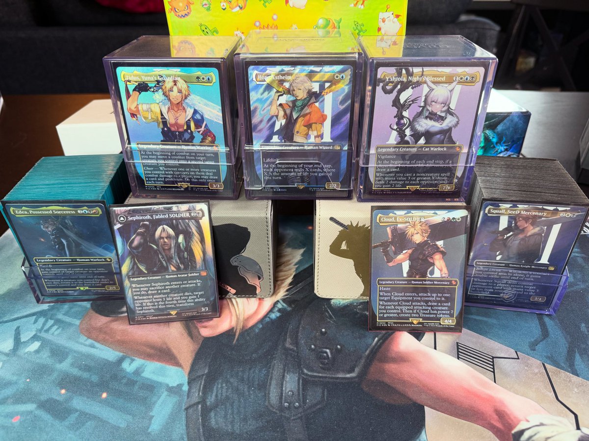 chewbaccaninja's tweet photo. I just can’t stop. Anyone else still feeling the need to build more Final Fantasy decks??? I need more. https://t.co/ryuIyGS2L0