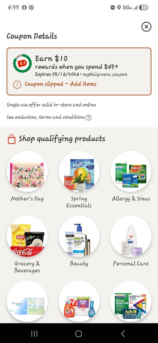 WitchPoison7's tweet photo. @Walgreens does it take longer to recieve rewards now?? I clipped a 10$ reward when I spend over 45$. Spent 69$ and its not showing rewards. https://t.co/gjJirg04pW
