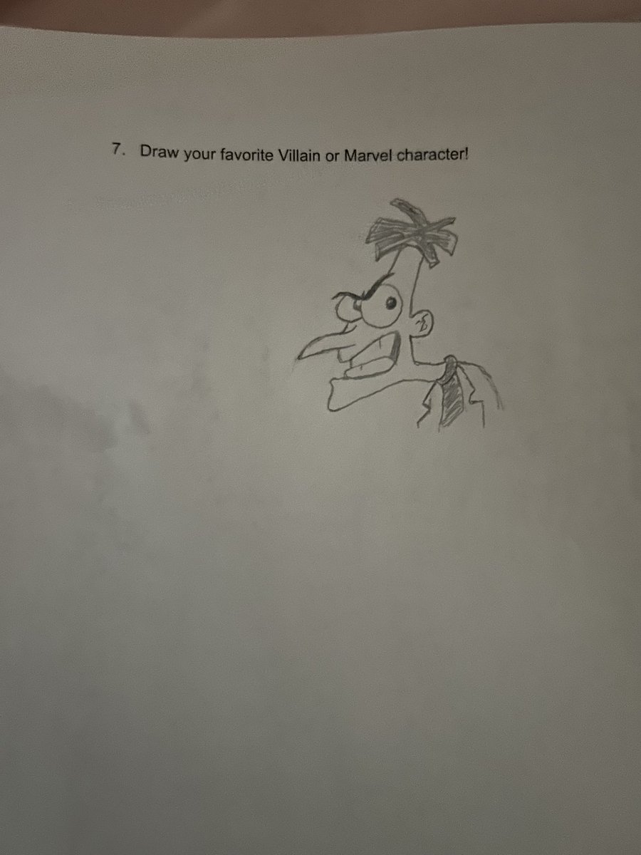 pretendbunnyx's tweet photo. tonight’s dinner drawing i had to do the best villain in history #doof https://t.co/9bGRj5h1vF