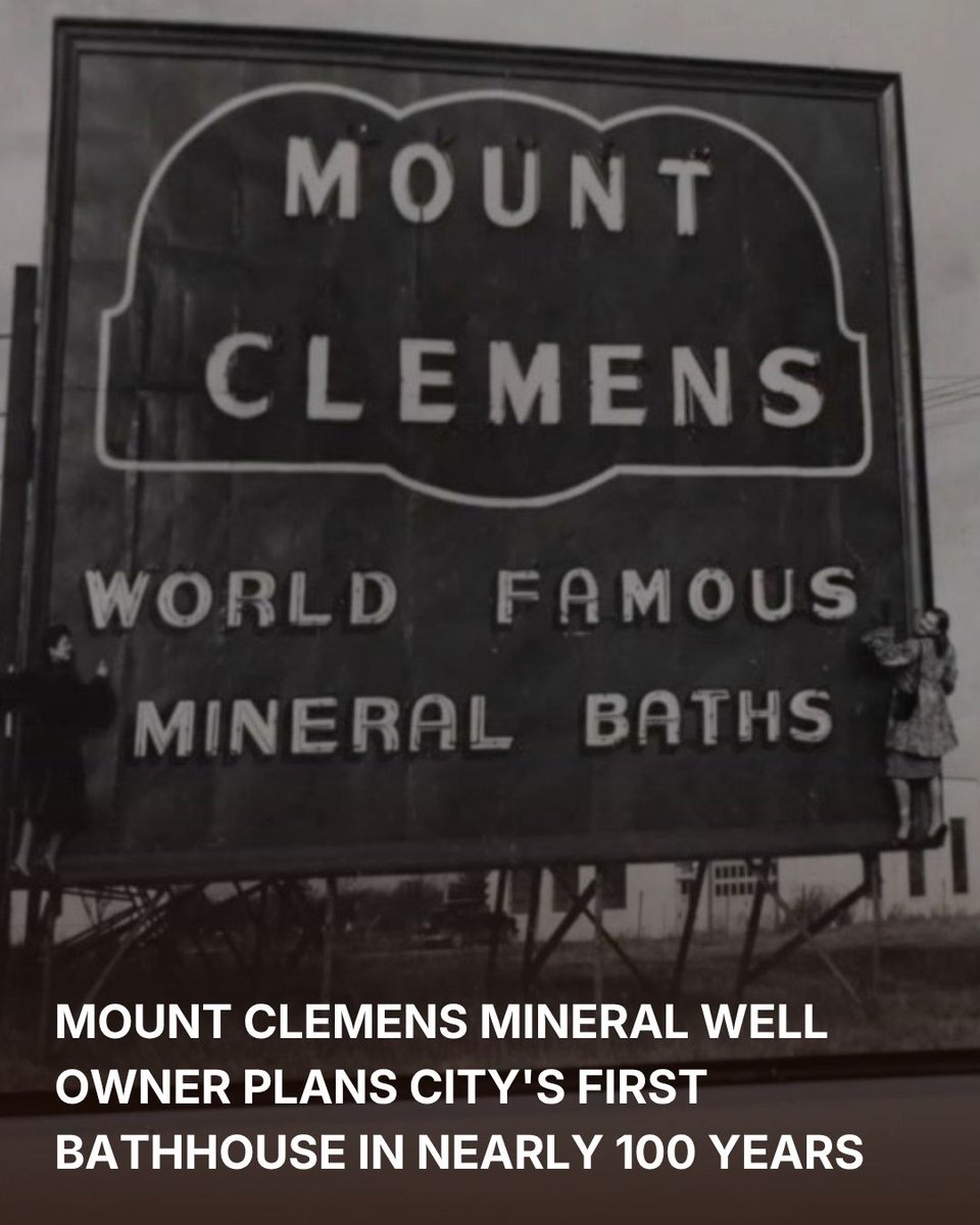 wxyzdetroit's tweet photo. Mount Clemens mineral well owner plans city's first bathhouse in nearly 100 years

STORY: https://t.co/bIlJWjn4Za https://t.co/ukV4wVJpp7
