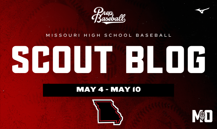 PrepBaseballMO's tweet photo. 𝙈𝙎𝙃𝙎𝘼𝘼 𝙎𝙘𝙤𝙪𝙩 𝘽𝙡𝙤𝙜: 𝙒𝙚𝙚𝙠 𝙎𝙚𝙫𝙚𝙣  ✍️

More on a handful of prospects that popped up to our staff during our live looks in week seven of the MSHSAA season. 

Notes and video on 9️⃣ players, here 👇

🔗: https://t.co/J5YaAl3tNF https://t.co/POx3tFJFCA