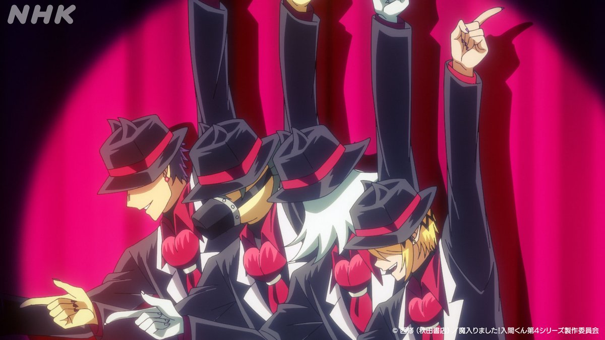 nhk_animeworld's tweet photo. 🎺土曜 午後6:25は
😈魔入りました！入間くん 第4シリーズ

（7）｢リリス・カーペット｣
音楽祭はソイが姿を現さぬまま入間たちの順番。

――これは、極上の美悪魔の曲『リリス・カーペット』。

📺Eテレ 16(土)午後6:25｜[再]22(金)夜7:00
📱NHK ONE 1週間配信▶https://t.co/8ahLVbv4WK
#入間くん https://t.co/GjmDvnhkQN