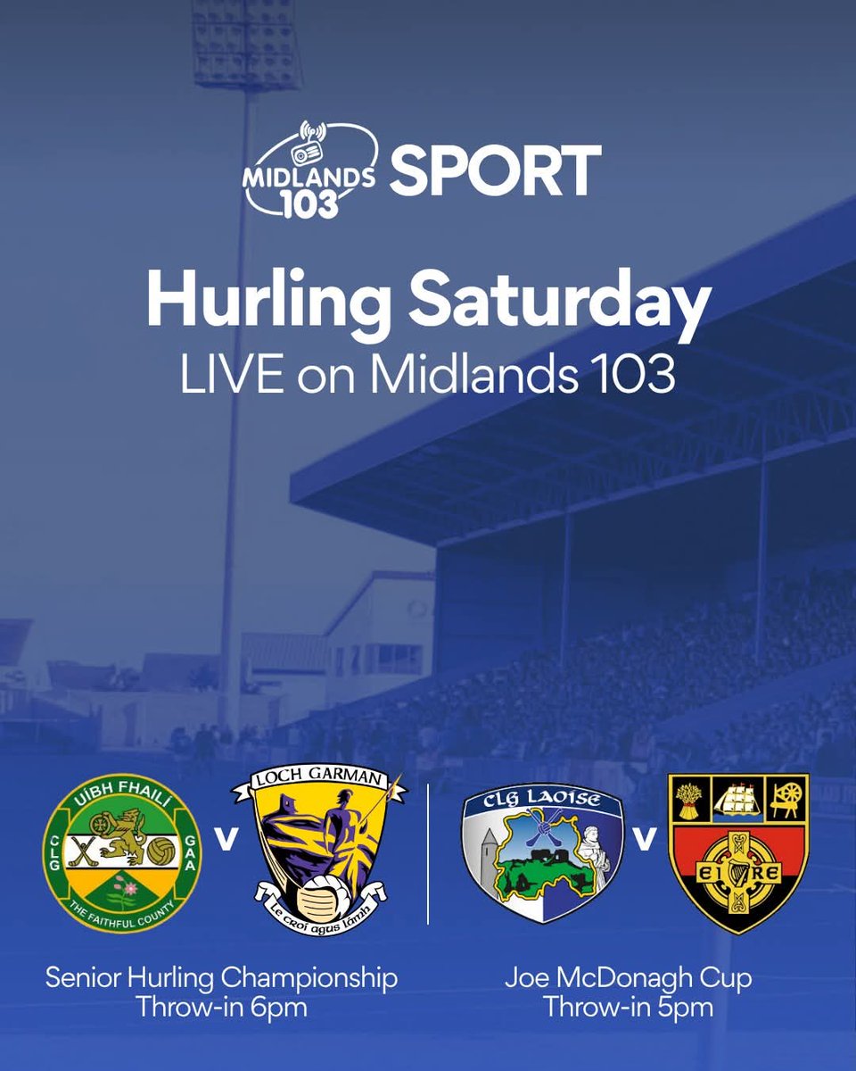 NolanInfo's tweet photo. Joe McDonagh Cup Sat eve @ 5.
Joined by @endaandgerlyons . FULL commentary.  @MidlandsSport https://t.co/A5xrHmivIg