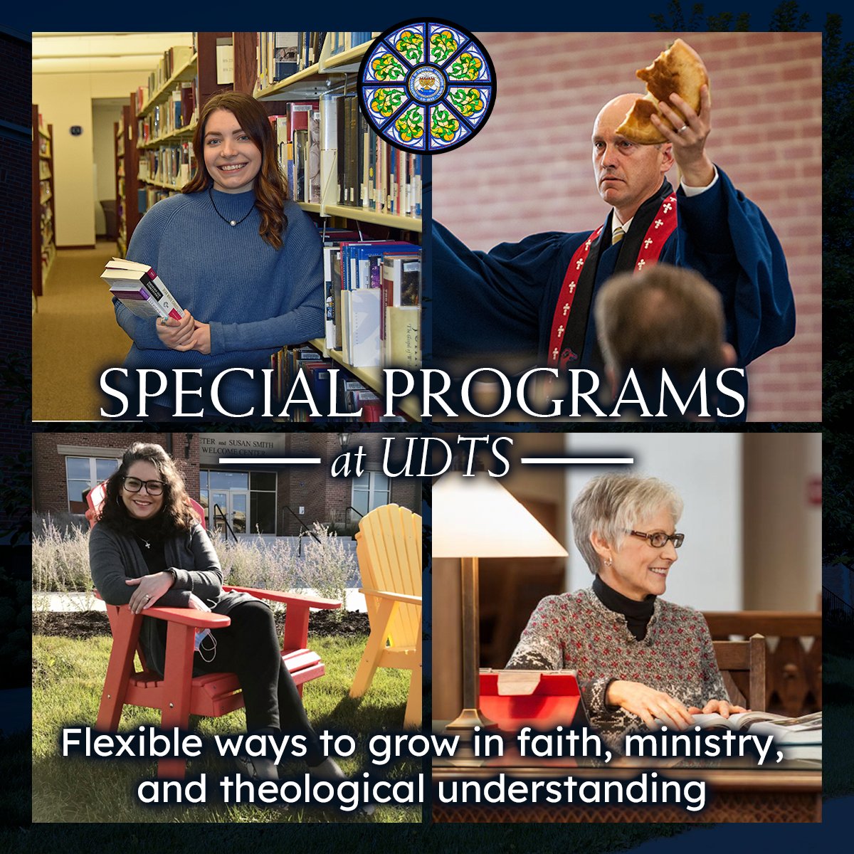 UDSeminary's tweet photo. There’s more than one way to grow in your faith and ministry with UDTS! 🌿 UDTS has options for you — from non-degree courses and local learning communities to denominational preparation and residency experiences. Study online or in person. #whereuare. https://t.co/kt04amkk5C https://t.co/LCTQHP4OpL