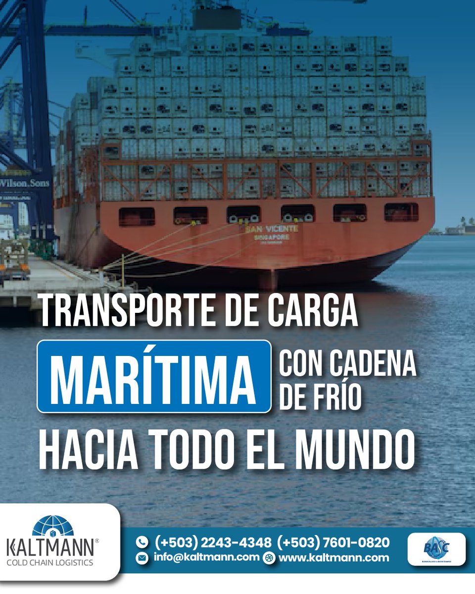 Kaltmann3pl's tweet photo. ¡Cruza fronteras con la tranquilidad de tener el respaldo de los expertos en logística  con cadena de frío!  
📞 Contáctanos: Teléfonos: (+503) 2243-4348 | (+503) 7601-0820 
Correo: info@kaltmann.com https://t.co/GQYTXMMAcR