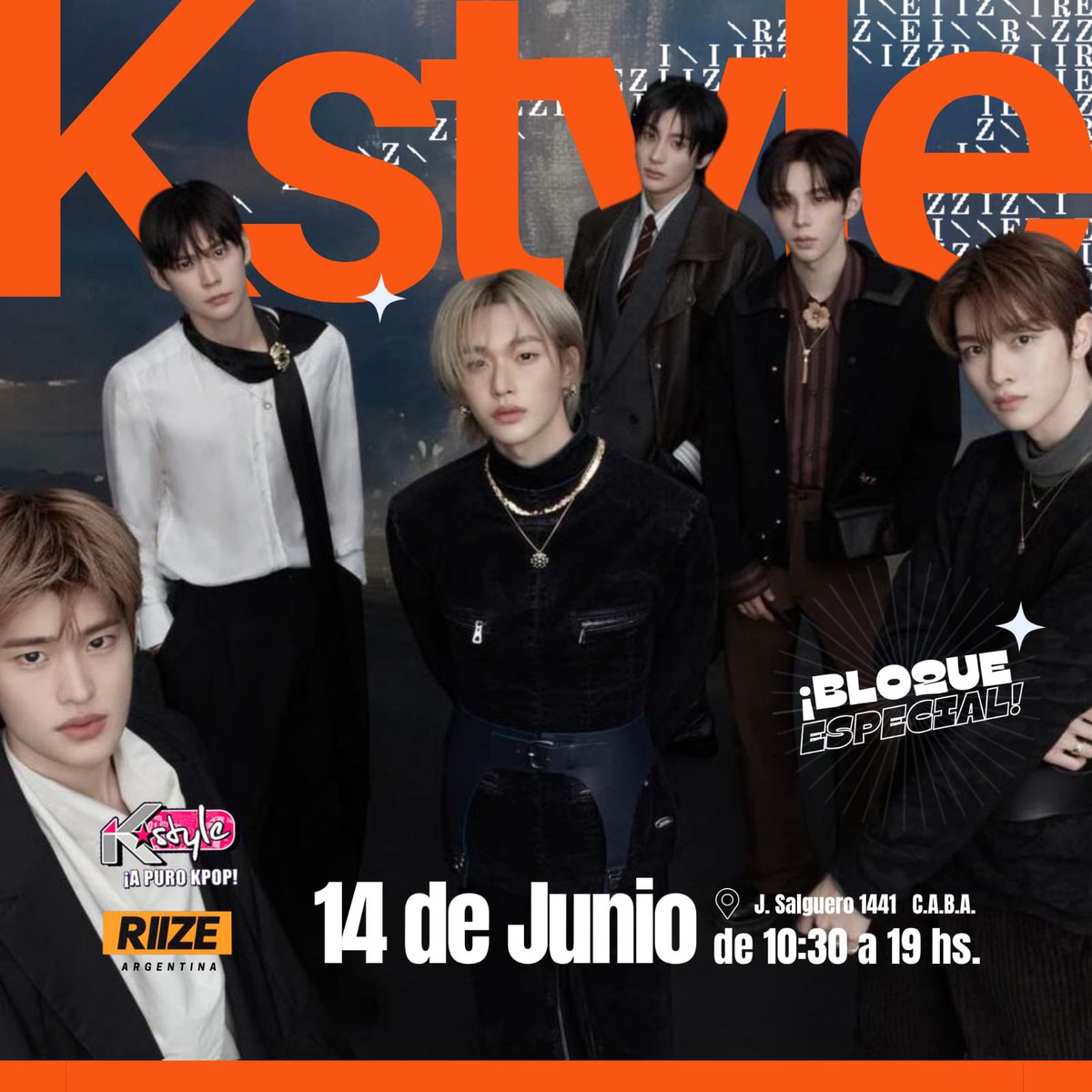 riizeargentina's tweet photo. ¡BRIIZES!🧡 Volvemos con toda para promocionar el próximo comeback de RIIZE☝🏻 estaremos presente en la próxima edición de @kstyleevento CON BLOQUE INCLUIDO!🙏🏻🧡

🎫 ENTRADAS:
https://t.co/HIWHYxVj3Z
🗓 Domingo 14 de Junio, de 10:30 a 19 hs.
📍 J. Salguero 1441 - C.A.B.A. https://t.co/xW0VWRA76c