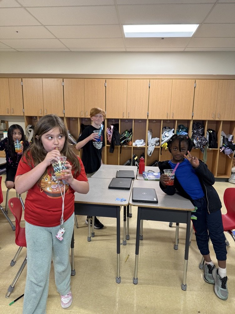 OESMustangs's tweet photo. Sip, sip hooray! We finished KSA🎉 Mrs. Campos celebrated today! https://t.co/QmZm0XtSHm
