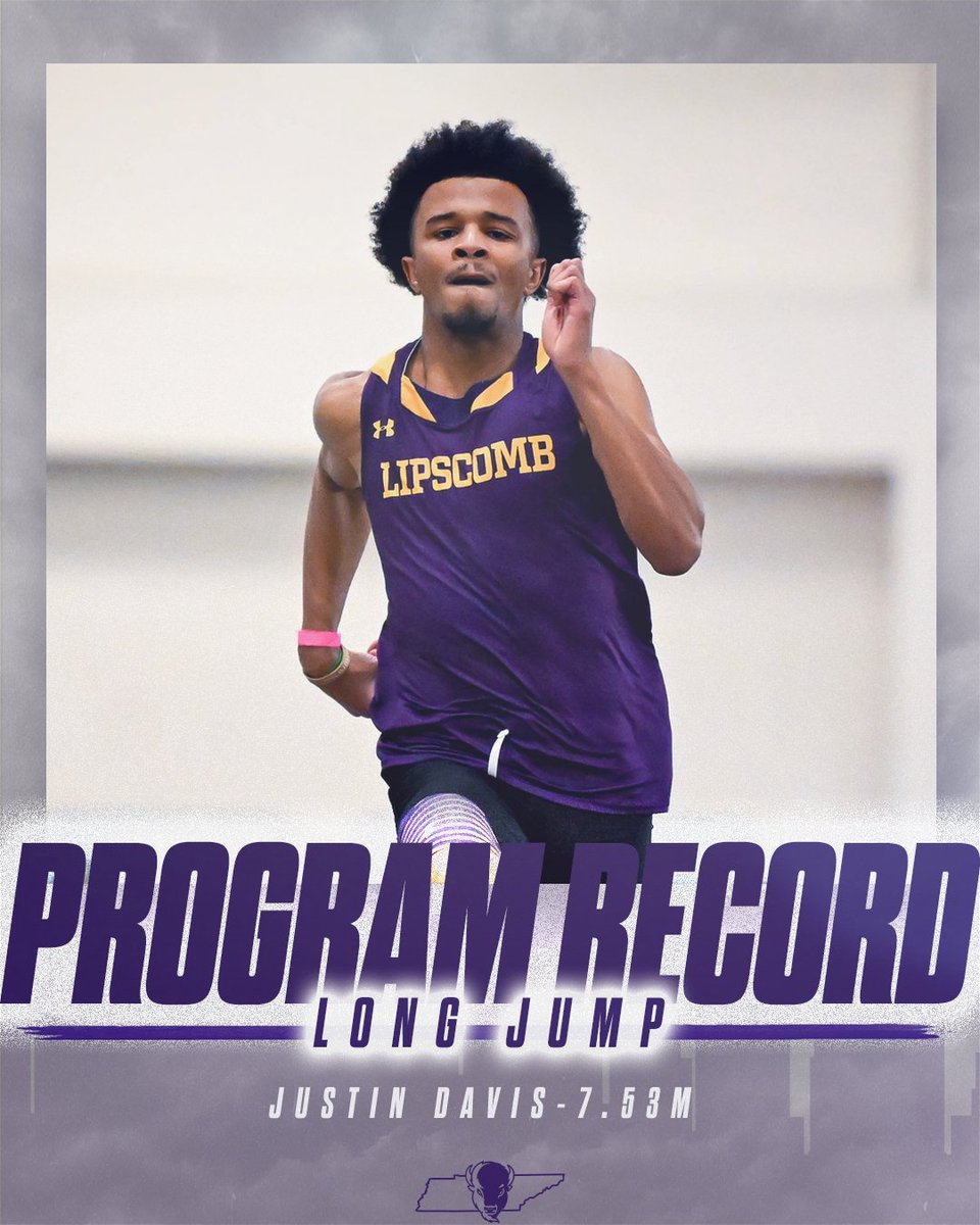 LipscombXCTF's tweet photo. JUSTIN ON 🔝

Justin Davis with a stellar performance in the long jump with a mark of 7.53m, setting ANOTHER program record‼️

#IntoTheStorm ⛈️ | #HornsUp 🤘 https://t.co/s7ywSA2hpt