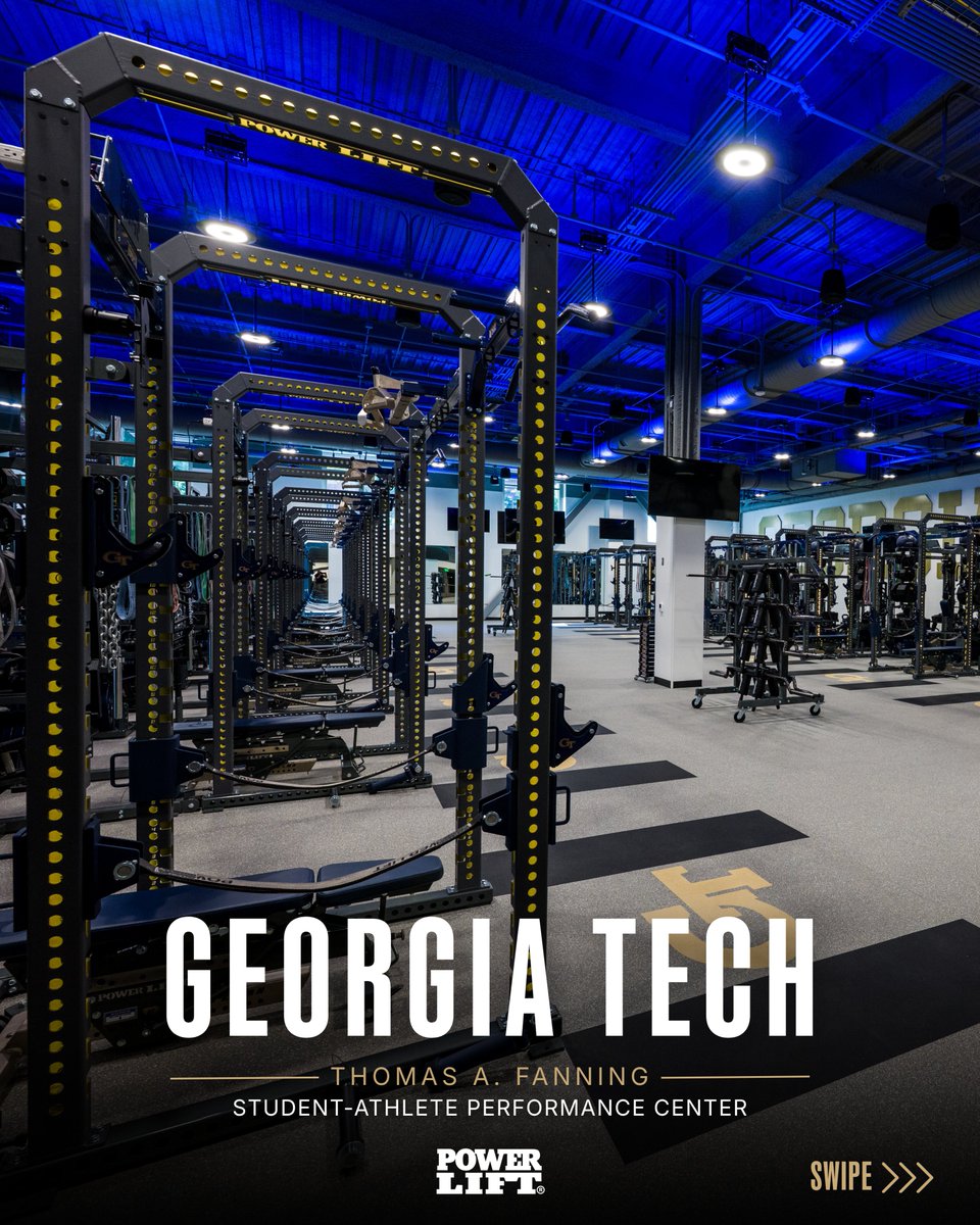 power_lift's tweet photo. 100,000+ square feet built for Georgia Tech Athletics🦾

The Thomas A. Fanning Student-Athlete Performance Center is officially here. Incredible space for the next generation of Yellow Jackets. 

@powerlift_tx | @GeorgiaTechFB | @GTAthletics | @PBMstrong | @missyMmcbeth | @ajartis81  

#StingEm #PowerLiftProud #PowerLiftBuilt