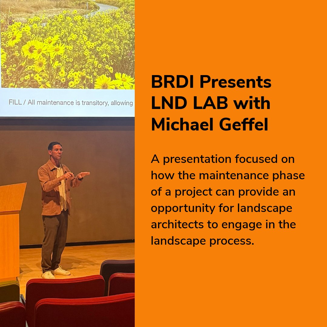 NV_ASLA's tweet photo. On April 30, the Black Rock Desert Institute, along with NVASLA, AIA, and the Nevada Museum of Art, hosted landscape architect Michael Geffel, who discussed the maintenance phase in landscape architecture. https://t.co/K8XE27WnXu