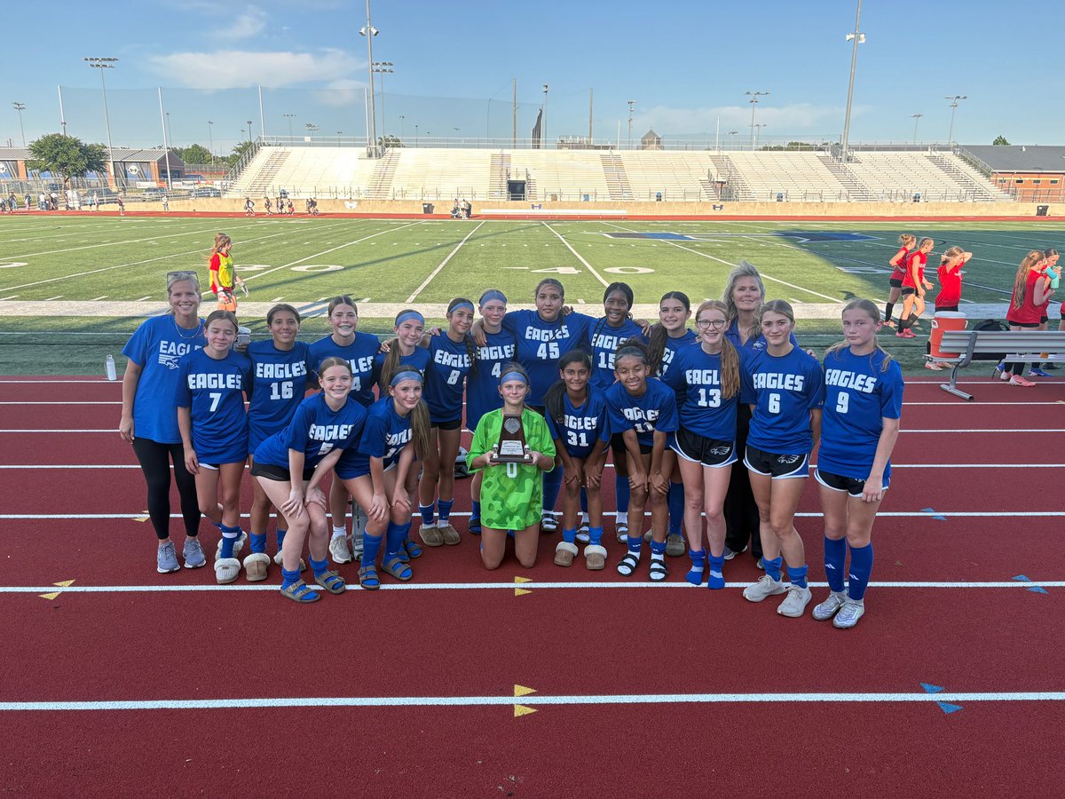 ArborCreekMS's tweet photo. Congratulations to our 7th-grade Lady Eagles Soccer team for finishing second overall in the district. They remained undefeated throughout the season and collaborated well as a team to achieve this result. Well done, Lady Eagles! https://t.co/T17rmMhk9e