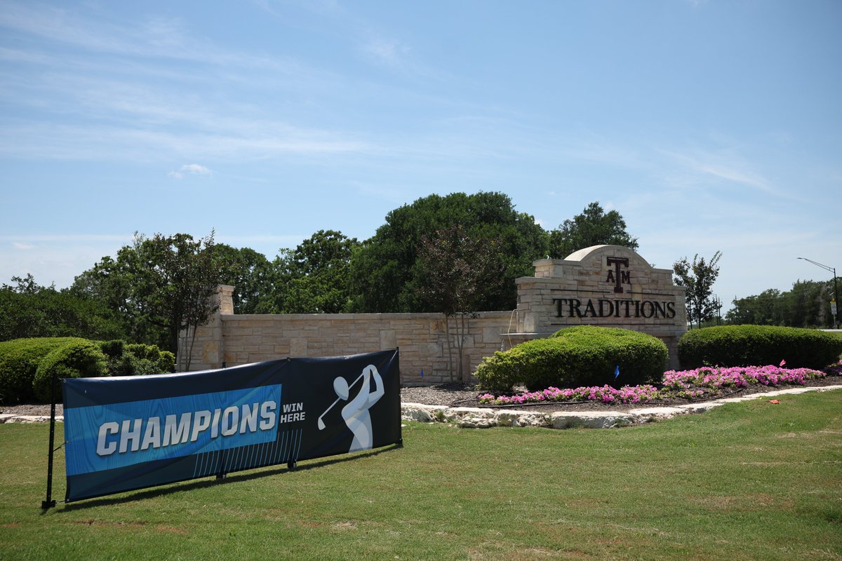 AggieMensGolf's tweet photo. Setting the scene for the Bryan Regional 👍 https://t.co/gzLqv936wC