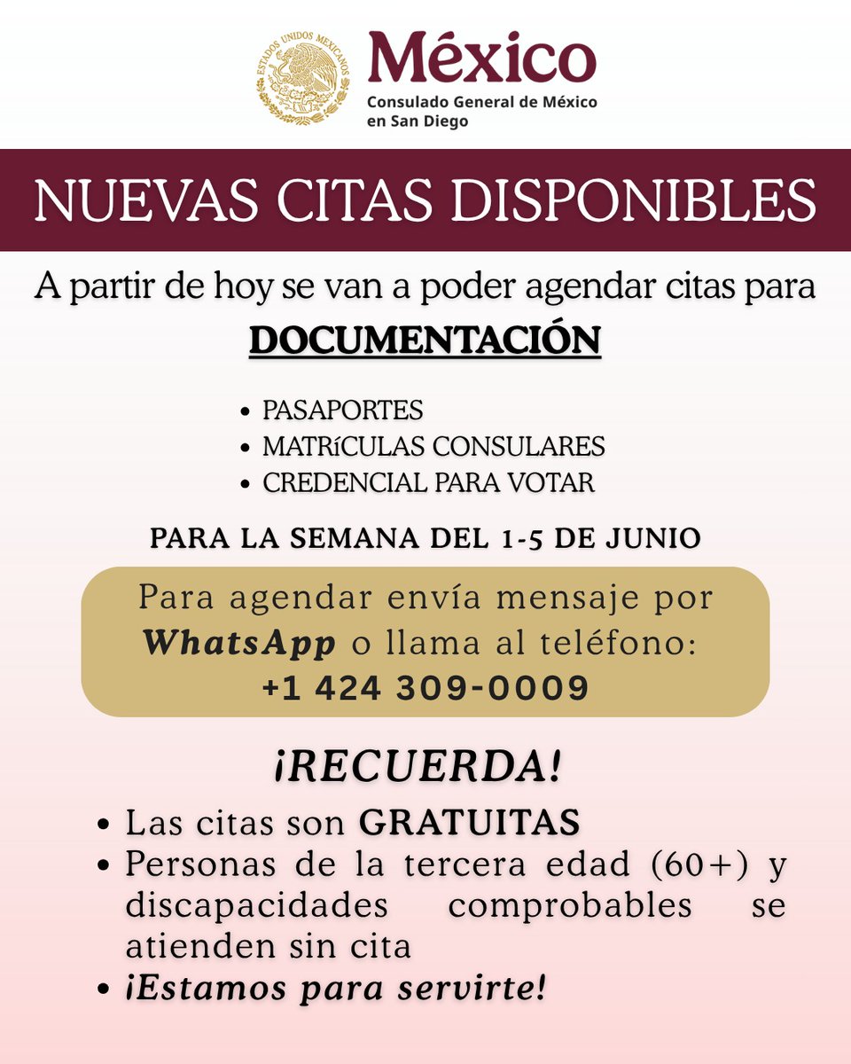 Consulado General de México en San Diego tweet media