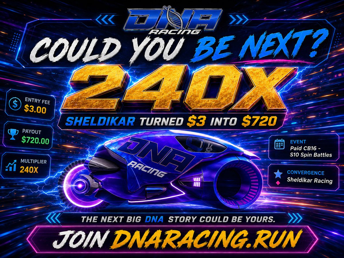 NovusDzine's tweet photo. One of many reasons to join @dnaracing2023 Huge win for @Sheldikar https://t.co/Ri6TbfOakB