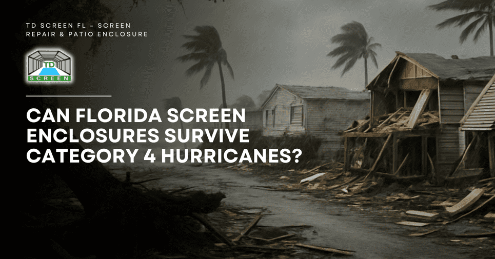 TDSCREENFL's tweet photo. Can Florida screen enclosures survive a Category 4 hurricane? 🌪️ Modern screen enclosures built with reinforced aluminum frames, durable screen materials, and proper anchoring systems are designed to better withstand Florida’s extreme weather conditions. https://t.co/76ebsOhB6r