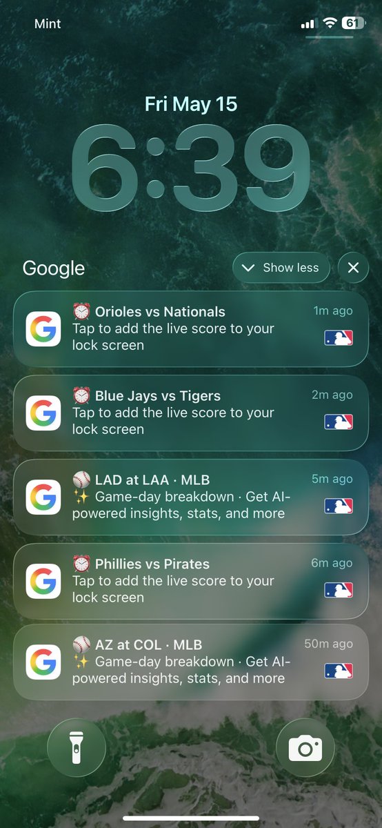 basselope7's tweet photo. @Google your app is malfunctioning I think?  Why am I suddenly getting tons of baseball notifications when I don’t follow or watch baseball at all https://t.co/337ID3z6Ds