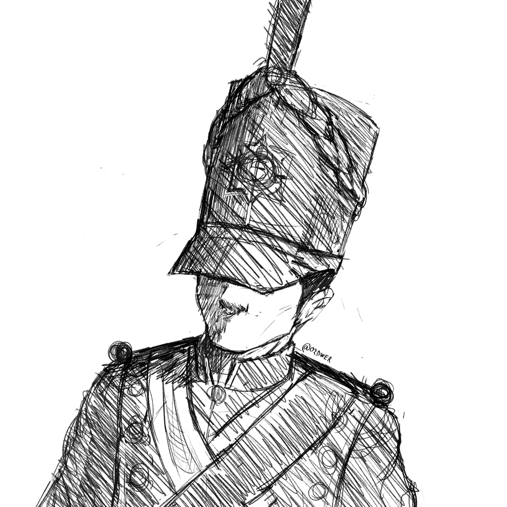 02DWER's tweet photo. British rifleman of the Devil's Own Rifles (design from Holdfast: Nations at War) #holdfast #holdfastfanart #art #beginnerartist #csg #dor https://t.co/bmunjP7b90