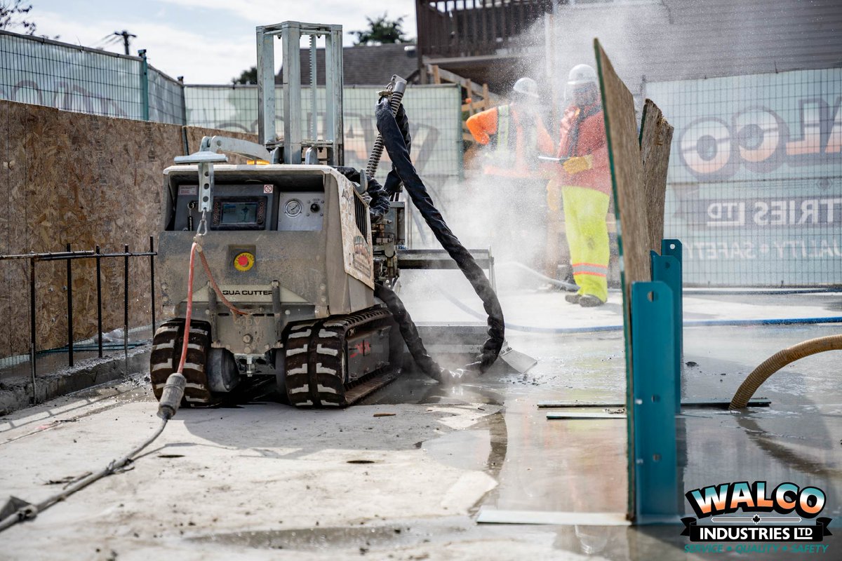 WalcoInd's tweet photo. Hydrodemolition (also known as hydroblasting, hydro milling, water blasting and water jetting) is a concrete removal technique which utilizes high-pressure water jetting methods to remove deteriorated or unsound (low strength) concrete material, as well as asphalt and grout. https://t.co/0IBFRFbwiq