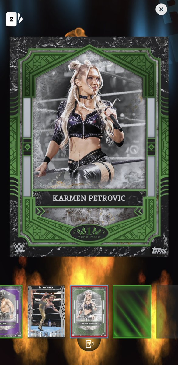 jerm4life's tweet photo. What a day to be a part of the #ShingShing Squad.  First we get @karmen_wwe favorite meme and now we got new Karmen Topps Slam cards.  Just so wonderful. https://t.co/Igerb0Dzl8