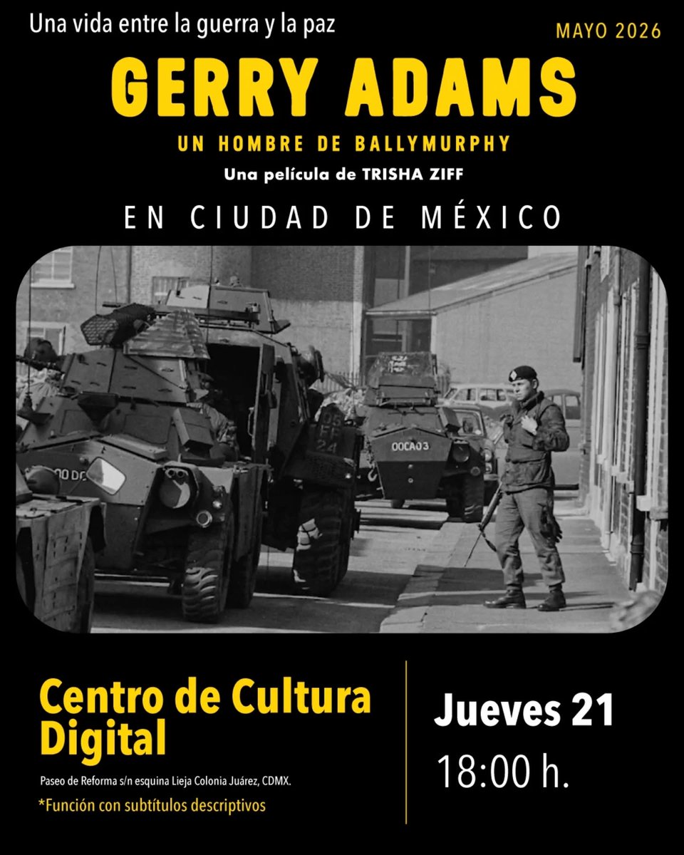 212Berlin's tweet photo. Gerry Adams: Un Hombre de Ballymurphy continua en cartelera, del 15 al 22 de Mayo. https://t.co/Fp134iSPw3
