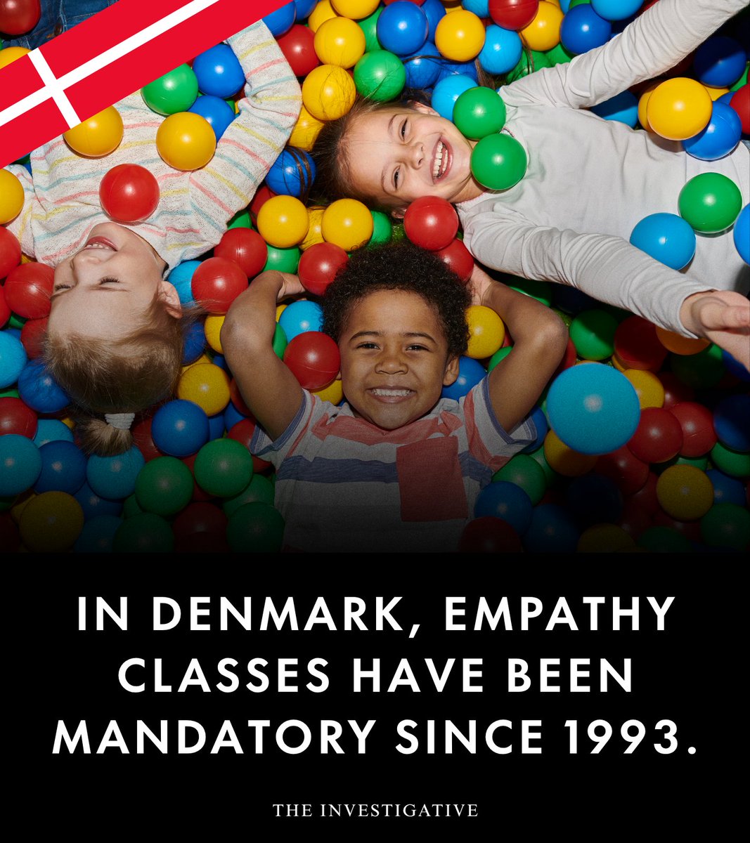 AnonymousNewsHQ's tweet photo. In Denmark, social learning has been a cornerstone of school life for decades. Children there learn not only mathematics and languages, but also compassion, respect, and how to handle conflicts.
#DanishSchools #Empathy #Education #SocialLearning #fblifestyle https://t.co/zIe1hRv86x