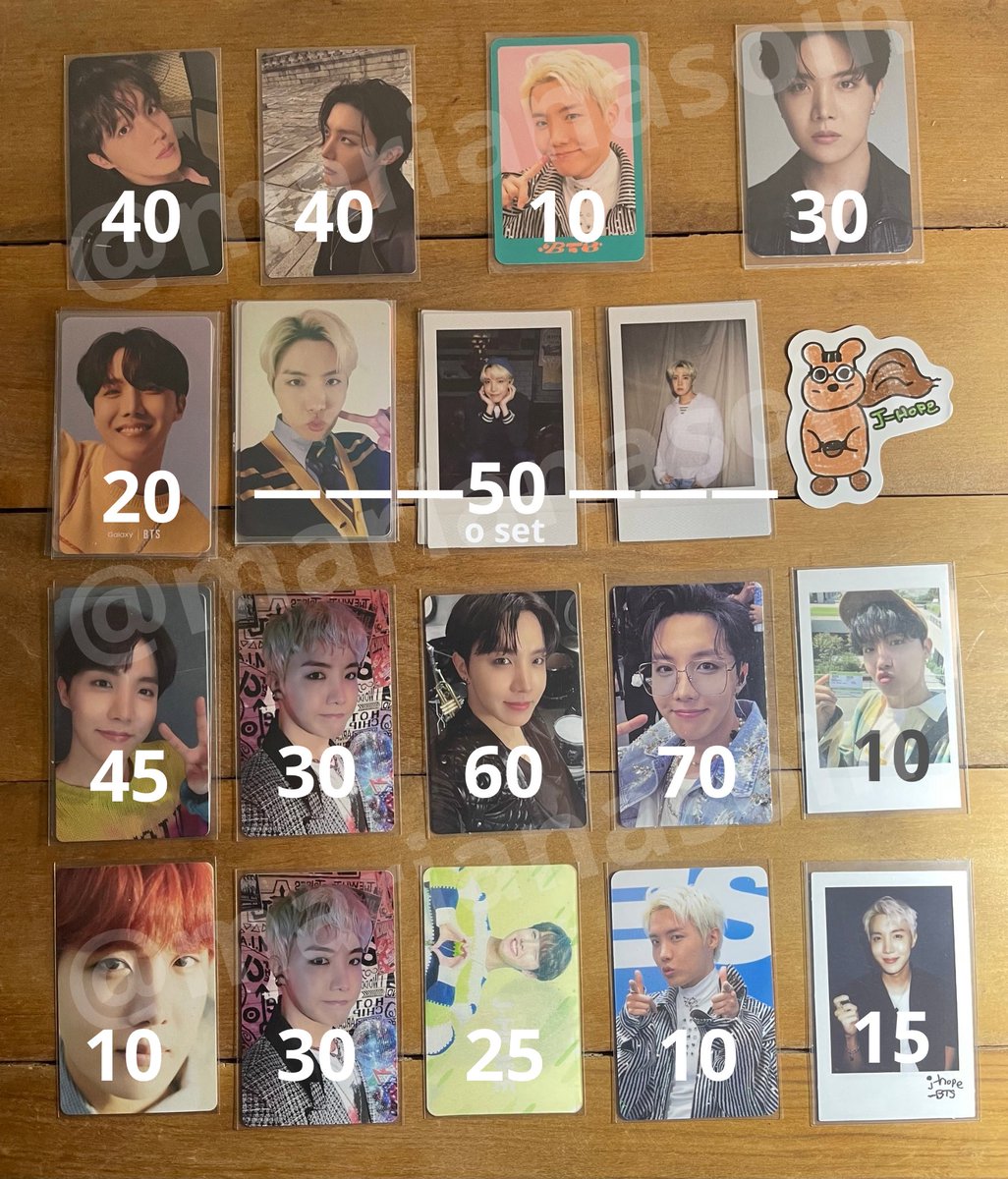 BTS トレカ Att Venda nacional BTS - Jhope - Preço na imagem + frete (fixo de