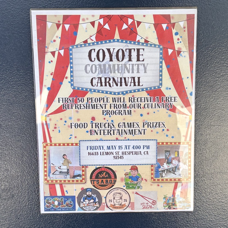 mojaveCoyotes's tweet photo. Carnival tonight!! https://t.co/wWedneeksL