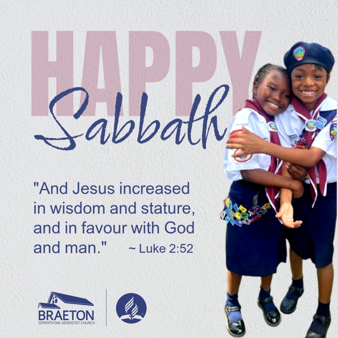 braetonsda's tweet photo. Happy Sabbath family!

"And Jesus increased in wisdom and stature, and in favour with God and man." Luke 2:52

#braetonsda #cjcsda #jamaicaunion #seventhdayadventist #happySabbath https://t.co/CZYOiAfEvM