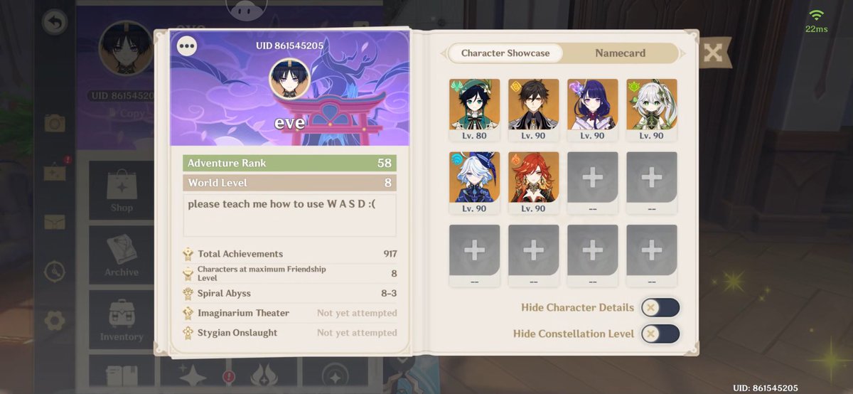 woprding's tweet photo. WTS acc genshin 

AR 58 - WL 8 

archon lengkap, account safety aman, pemakaian sendiri, jual karena BU :<

price: 380K (bole nawar tipis) 

detail di bawah yaa! 

tag: #zonaba #zonauang #wts #wtsgenshin #genshintwt https://t.co/17OofKaYFV
