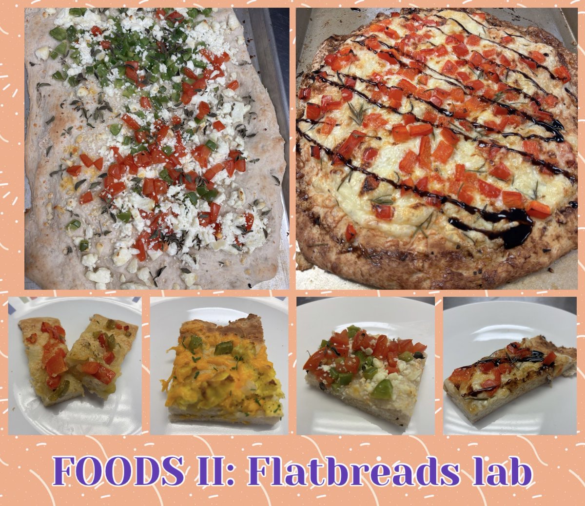 FoodsHSHS's tweet photo. This week Foods II completed 2 labs. The first was a flatbread lab where they used various herbs from our classroom herb garden (sage, thyme, rosemary, oregano, and chives). The second lab was on athlete recovery meals. 😎 https://t.co/xzxVA5FrNQ