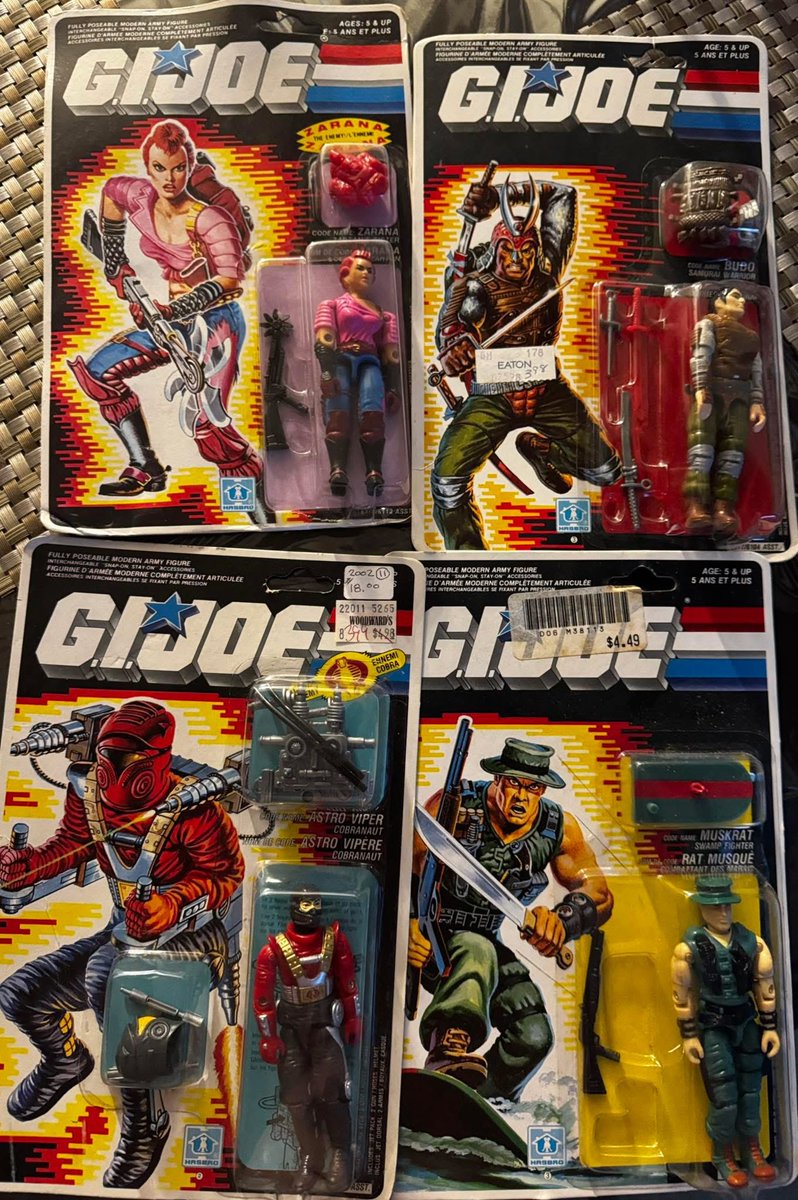GiCanadian's tweet photo. Fortuitous Friday (again.)

Four Canadian cards that I came across months ago &amp; added them to the MOC bins… Zarana, Budo, Astro Viper &amp; Muskrat. The Zarana doesn’t pop up every day! https://t.co/dCtSrCvmMu
