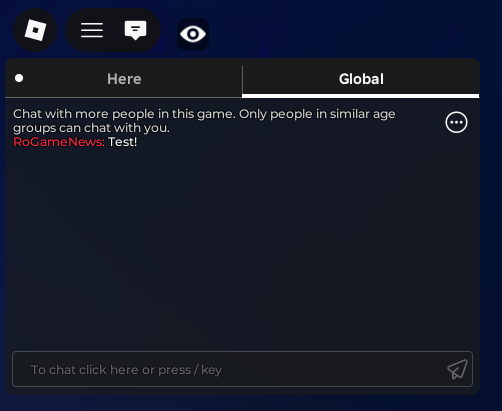 Global chat is now available in select games. 🌎 #RobloxDevs #RobloxDev ...