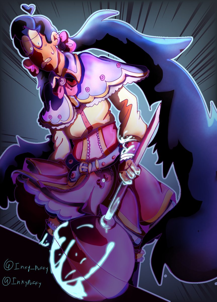 Inky_puffy's tweet photo. Idfk man, magical girl Kevin but with random bullshit #spookymonth #spookymonthkevin https://t.co/rahmfZ4ctH