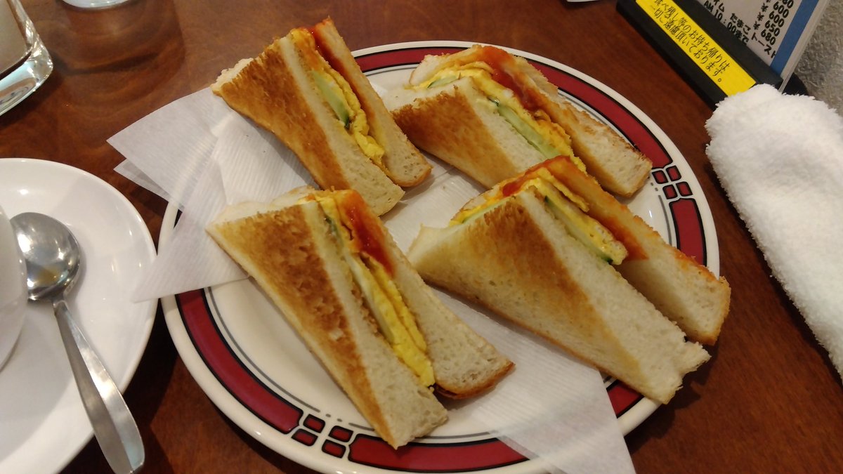 Mr_Starpitz's tweet photo. 名駅近くのクックタウンさん。
モーニングは飲み物にタマゴサンドがサービスでついてきます🥰
ごちそう様でした🙇 https://t.co/TKuFkHo36u