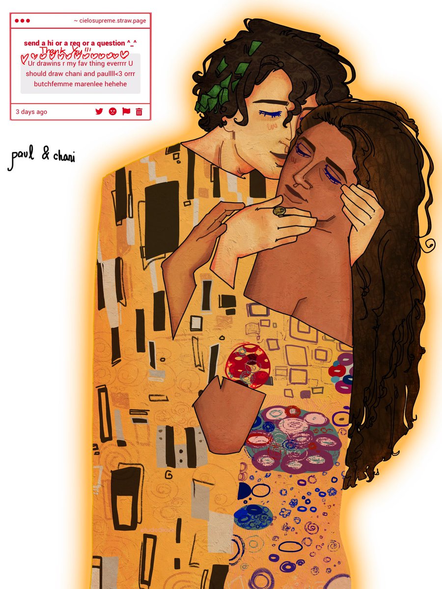 eludedlove's tweet photo. honestly i’m not sure if i like this one,,, but here’s paulchani 4 anon!!! i’ll draw butchfemme marenlee someday. ☺️ sorry for being late!!! https://t.co/qR77iW7H3r
