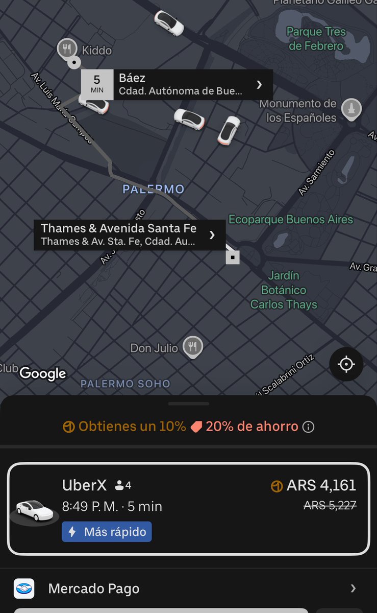 HiloFinanzas's tweet photo. @BuySellBA This price must be some sort of promotional pricing. Even with uber one discount it is over 4,000 pesos 3usd) for a 2 km ride. https://t.co/VMasYnXehX