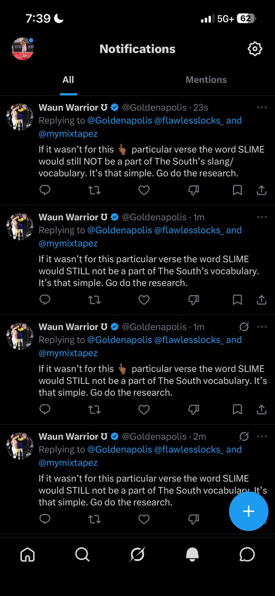 flawlesslocks_'s tweet photo. @Goldenapolis @mymixtapez Jesus christ lil bruh you trying way too damn hard to prove a point that nobody will agree with 😂 https://t.co/dA2OlxdqtK