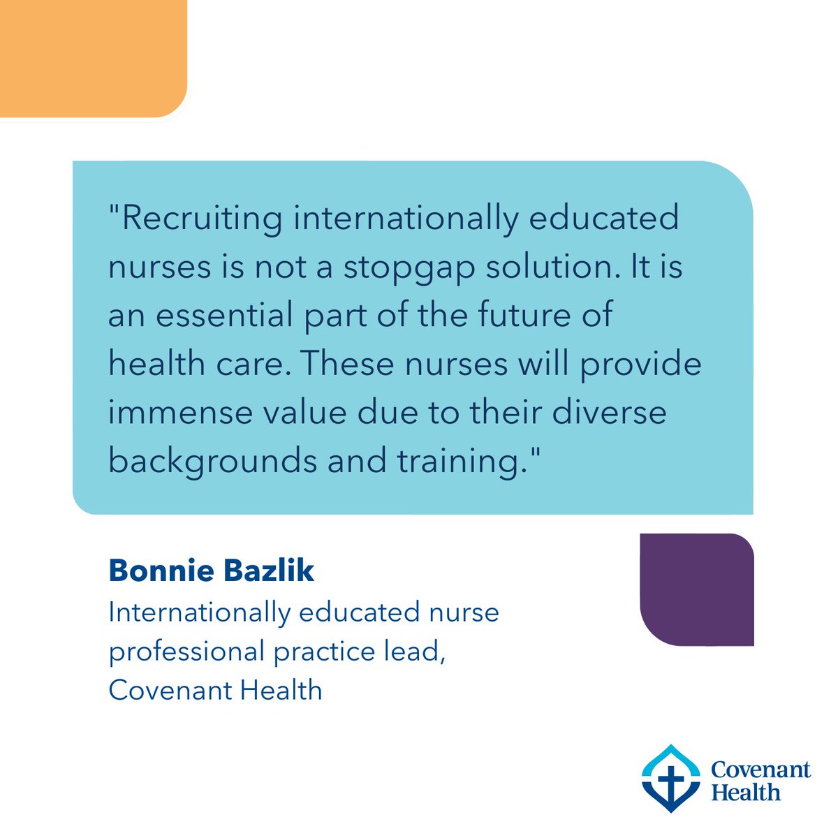 CovenantCA's tweet photo. During #NursingWeek, we’re highlighting the impact internationally educated nurses are making by bringing diverse backgrounds, perspectives and experience.

The initiative reflects a commitment to growing a skilled, compassionate workforce, read more here: https://t.co/5U6bWqHzGV https://t.co/VD9HmxyjvP